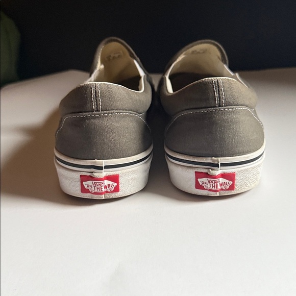 Vans Gray Canvas Slip-On Sneakers MEN SZ 13 - Picture 3 of 11